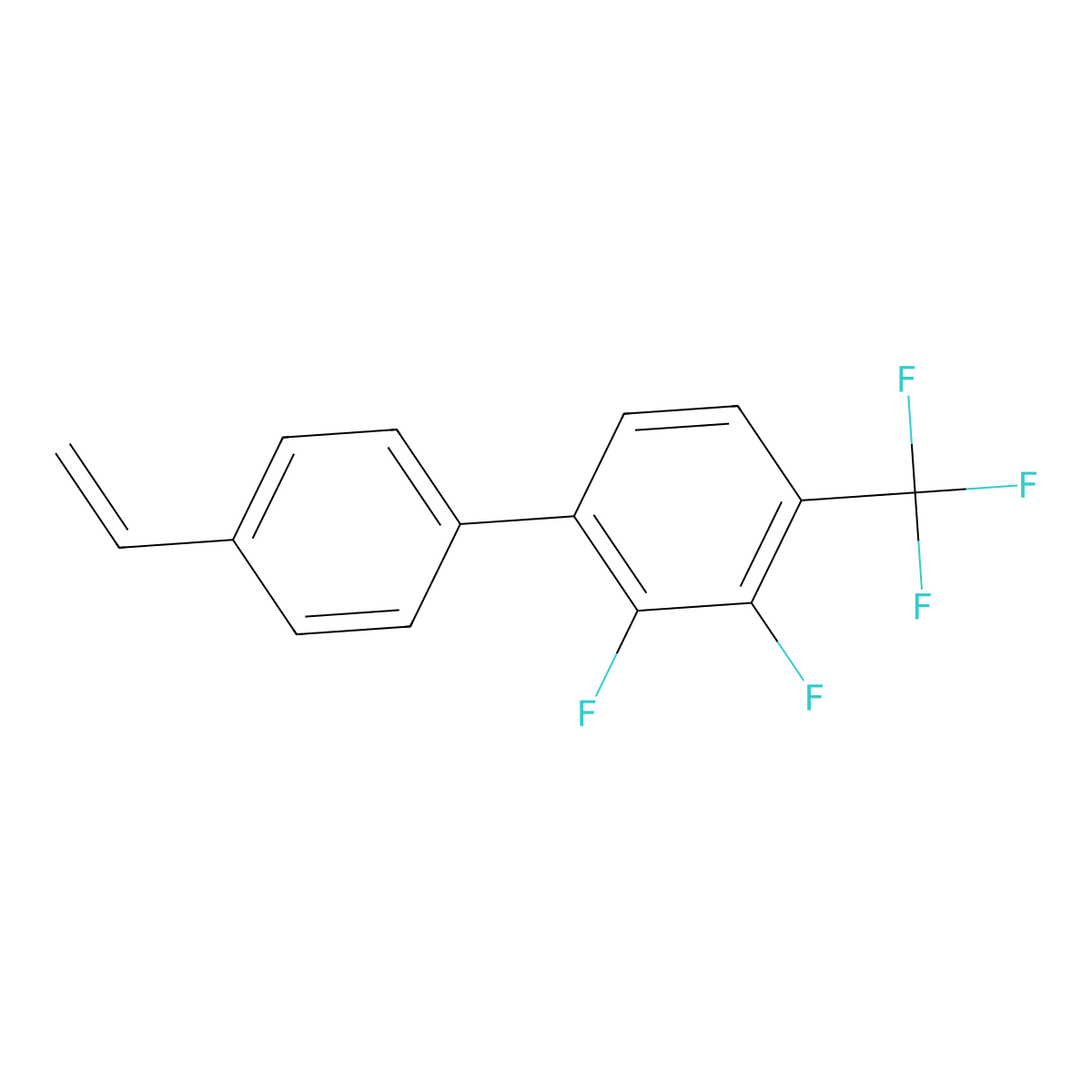 4'-Ethenyl-2,3-difluoro-4-(trifluoromethyl)-1,1'-biphenyl molecular structure, CAS 2295927-12-5