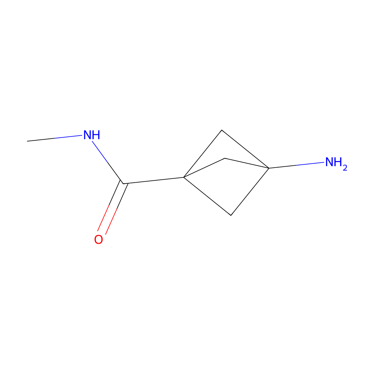 3-amino-N-methylbicyclo[1.1.1]pentane-1-carboxamide molecular structure, CAS 2295965-53-4