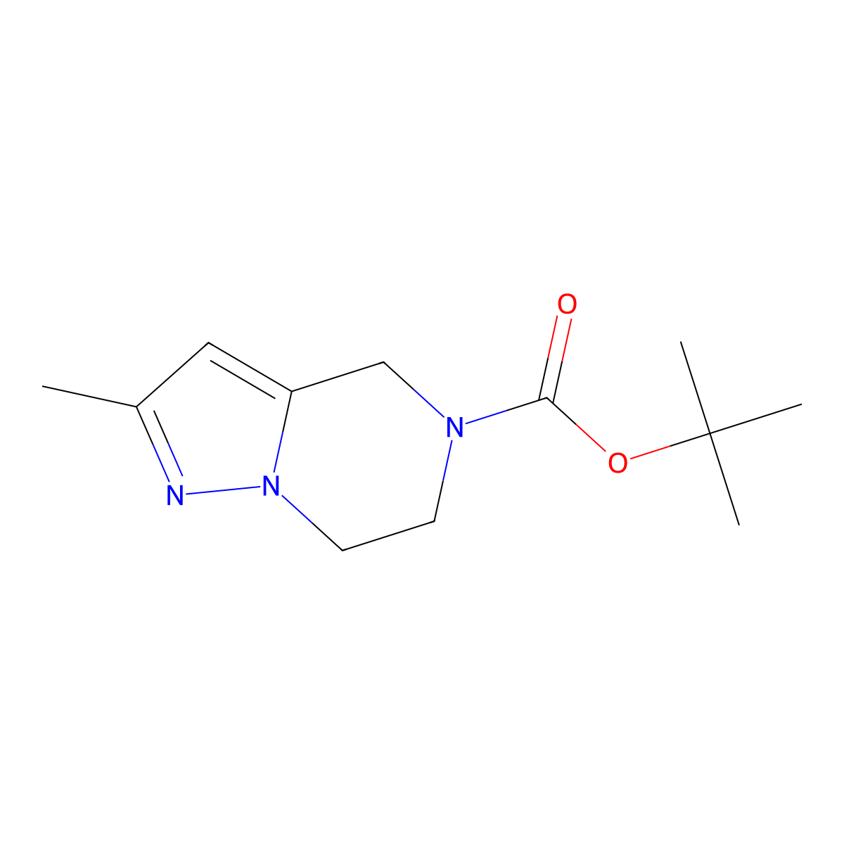 Tert-butyl 2-methyl-6,7-dihydropyrazolo[1,5-A]pyrazine-5(4H)-carboxylate molecular structure, CAS 2295988-25-7