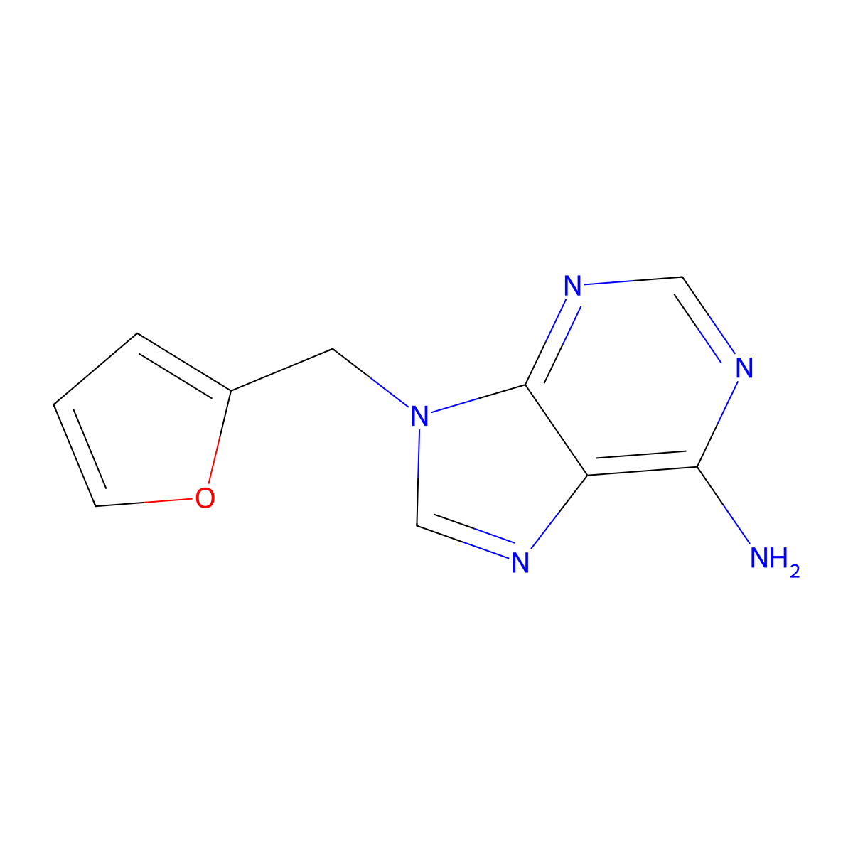 9-Furfuryladenine molecular structure, CAS 2296-08-4