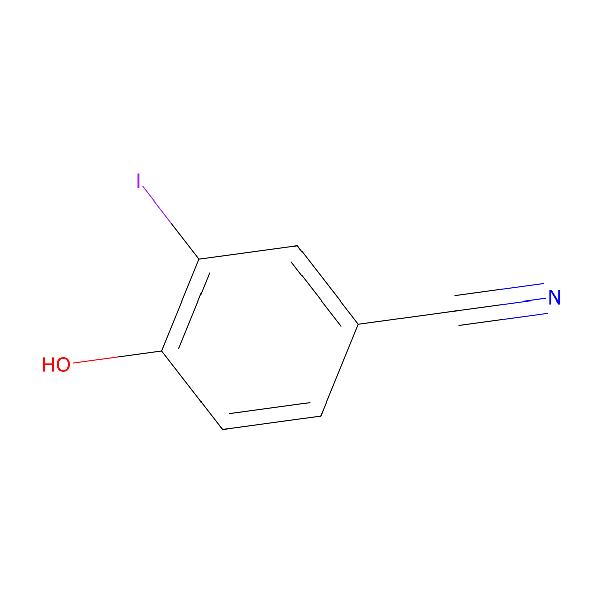 4-Hydroxy-3-iodobenzonitrile molecular structure, CAS 2296-23-3
