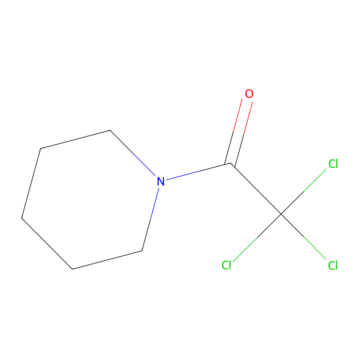 Piperidine, 1-trichloroacetyl- molecular structure, CAS 2296-53-9