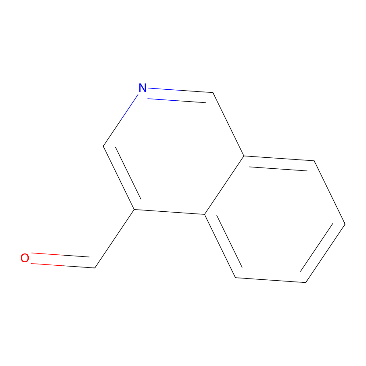 Isoquinoline-4-carbaldehyde molecular structure, CAS 22960-16-3
