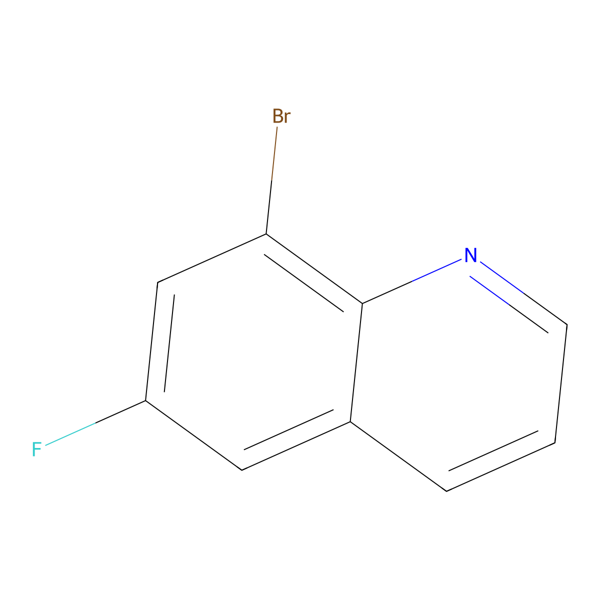 8-Bromo-6-fluoroquinoline molecular structure, CAS 22960-18-5