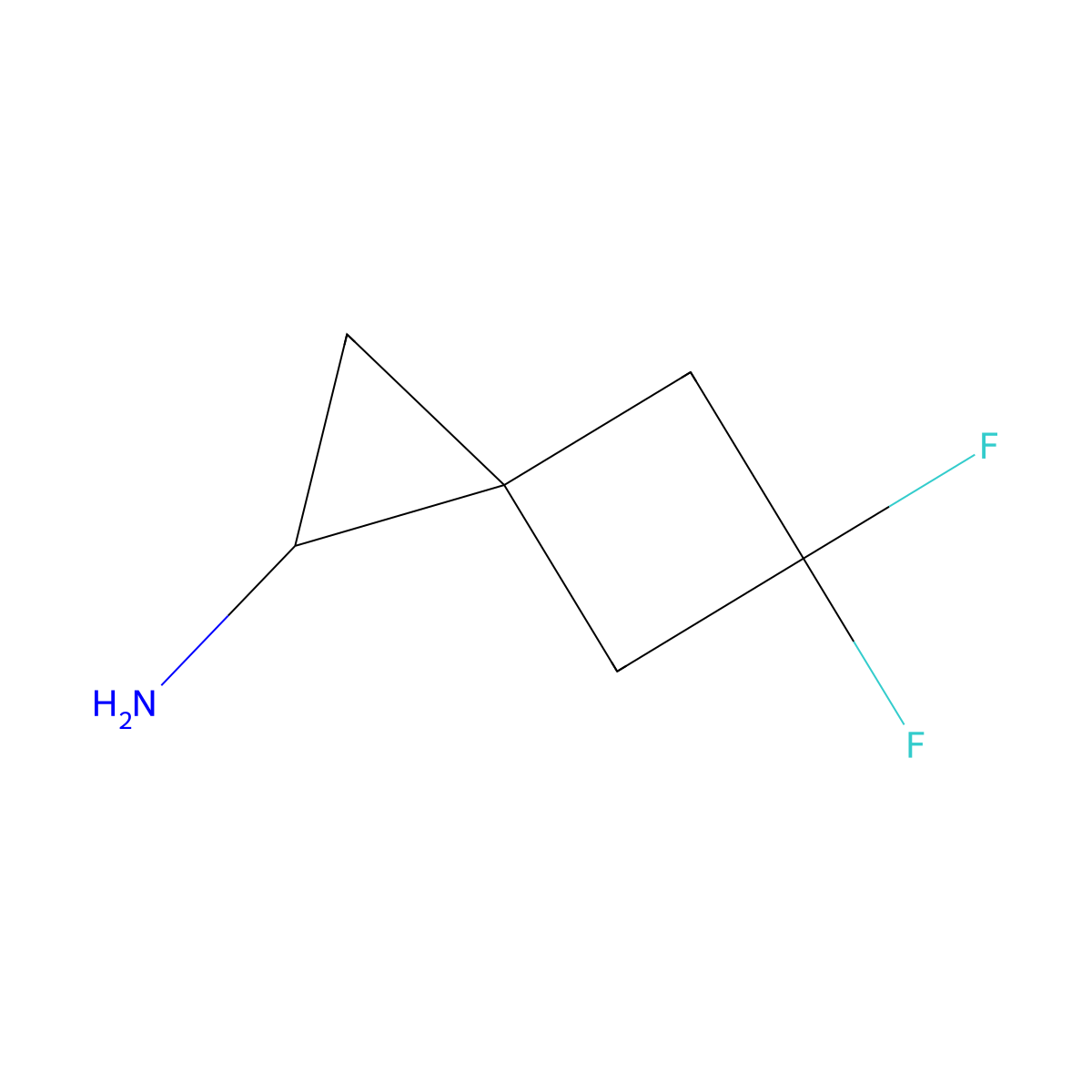 5,5-Difluorospiro[2.3]hexan-1-amine molecular structure, CAS 2296047-07-7