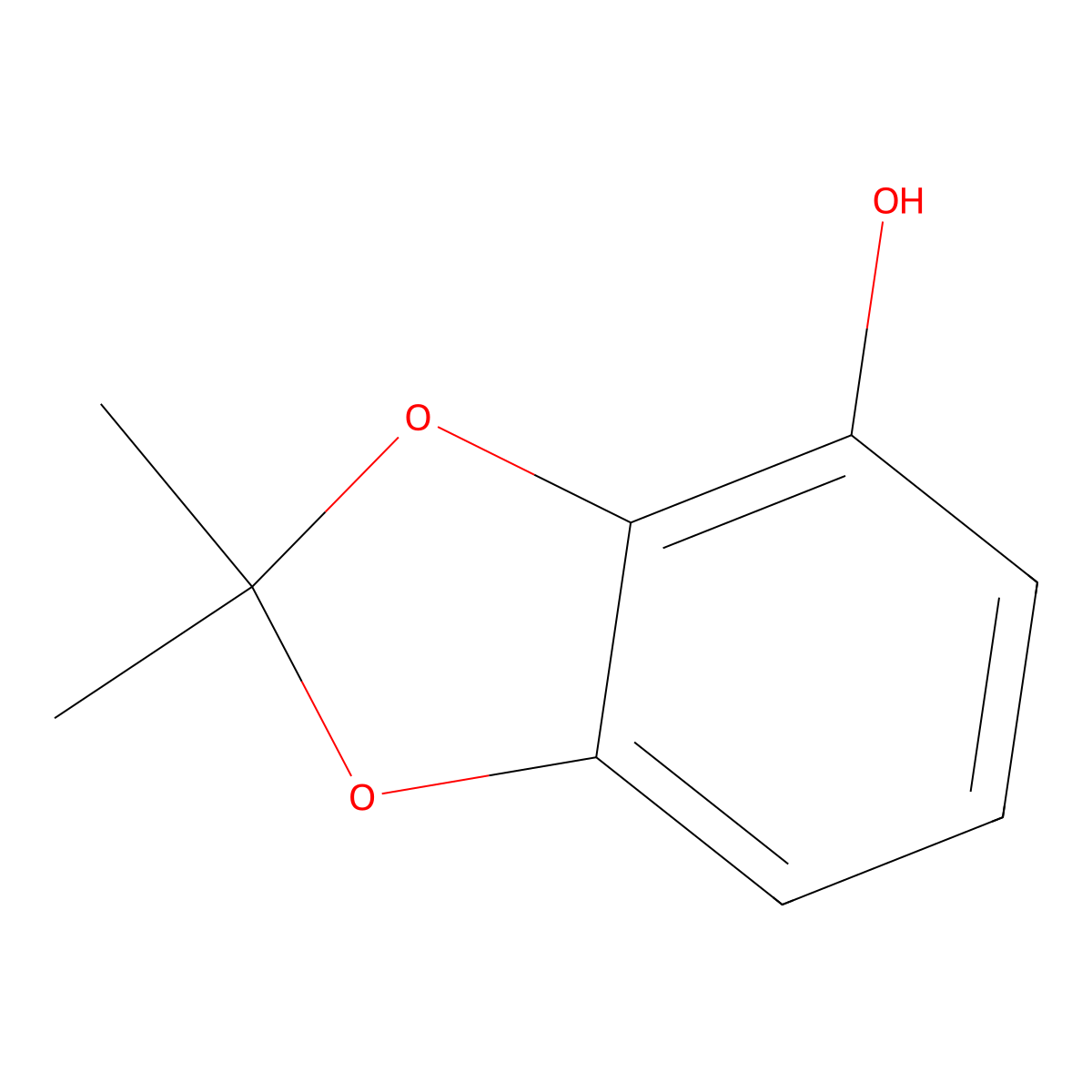 Bendiocarb phenol molecular structure, CAS 22961-82-6