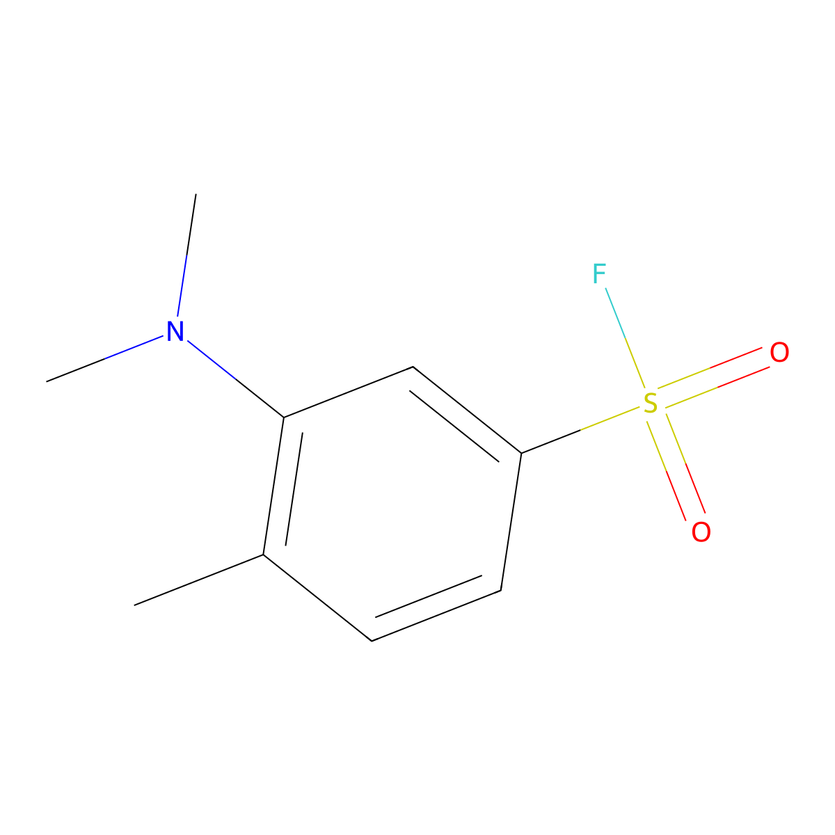 3-(Dimethylamino)-4-methylbenzene-1-sulfonyl fluoride molecular structure, CAS 2296141-97-2