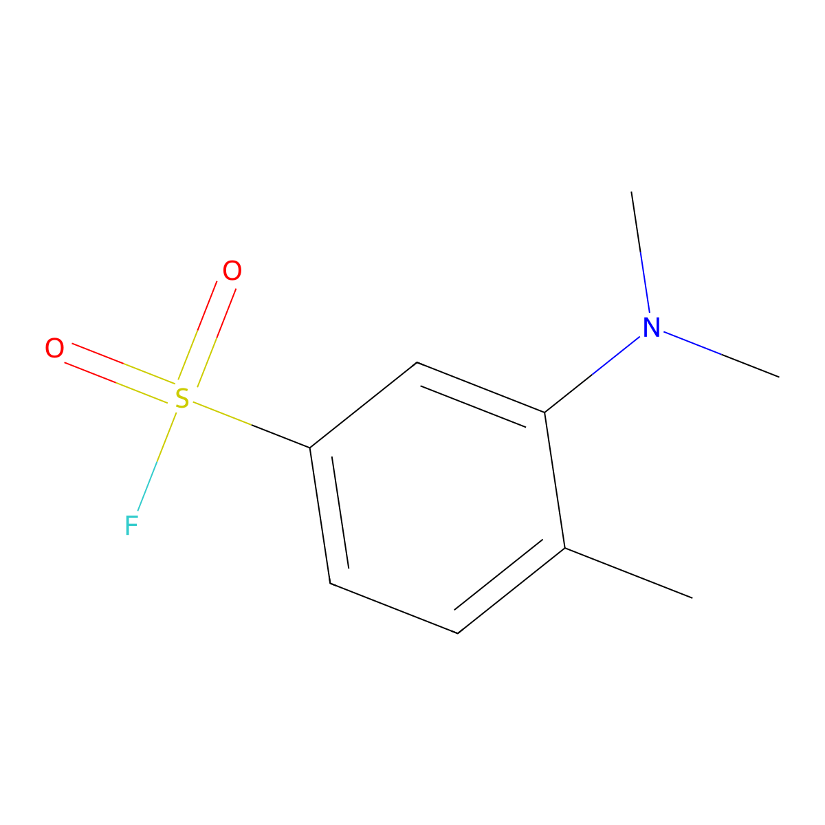 3-(Dimethylamino)-4-methylbenzene-1-sulfonyl fluoride molecular structure, CAS 2296141-97-2