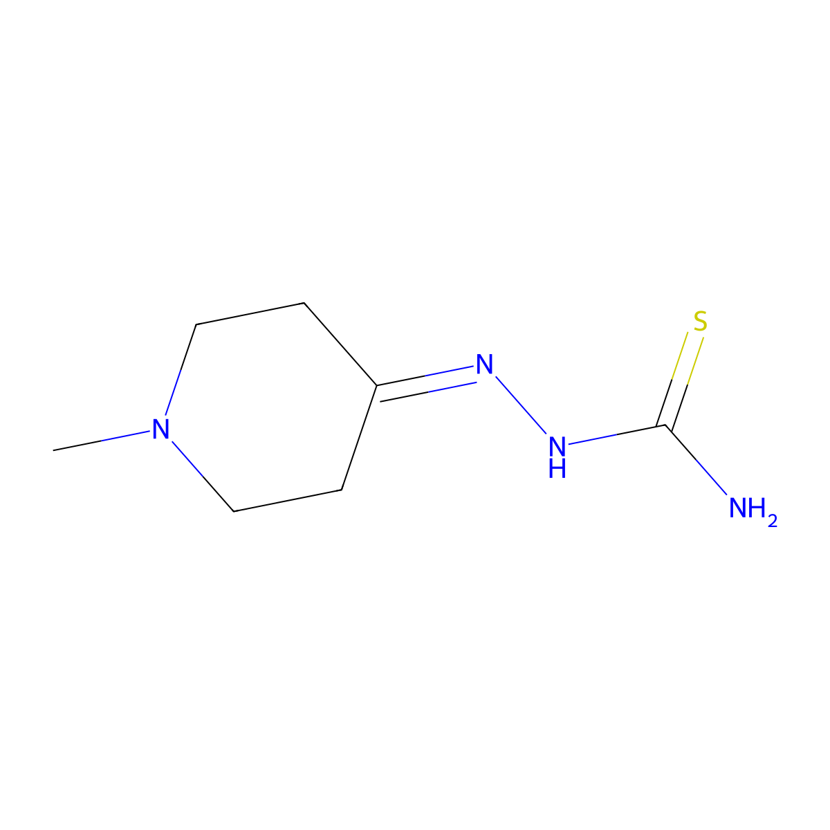 [(1-Methylpiperidin-4-ylidene)amino]thiourea molecular structure, CAS 229615-83-2