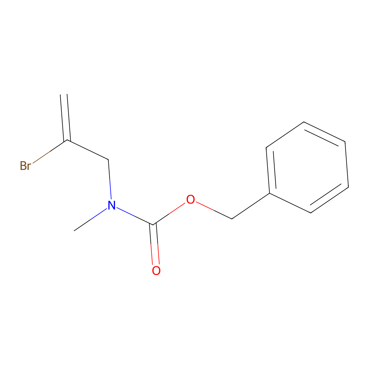 benzyl N-(2-bromoprop-2-en-1-yl)-N-methylcarbamate molecular structure, CAS 2296196-24-0