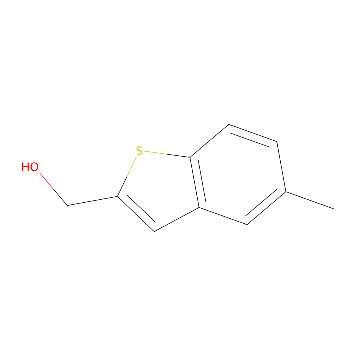 5-Methylbenzo[b]thiophene-2-methanol molecular structure, CAS 22962-49-8