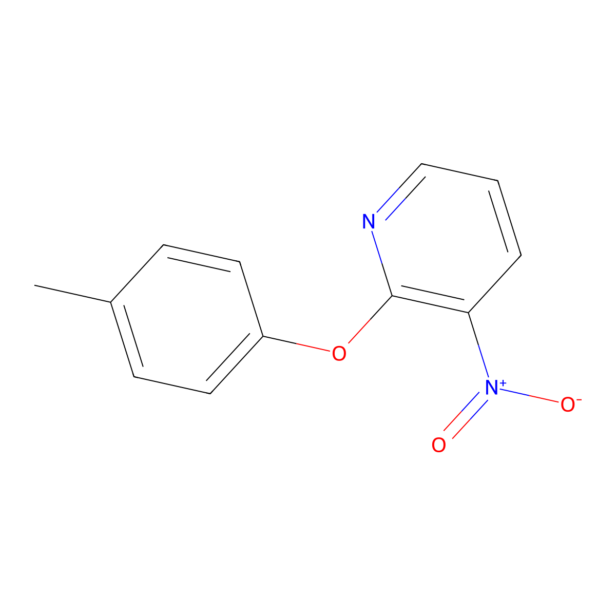 3-Nitro-2-(4-methylphenoxy)pyridine molecular structure, CAS 229620-53-5