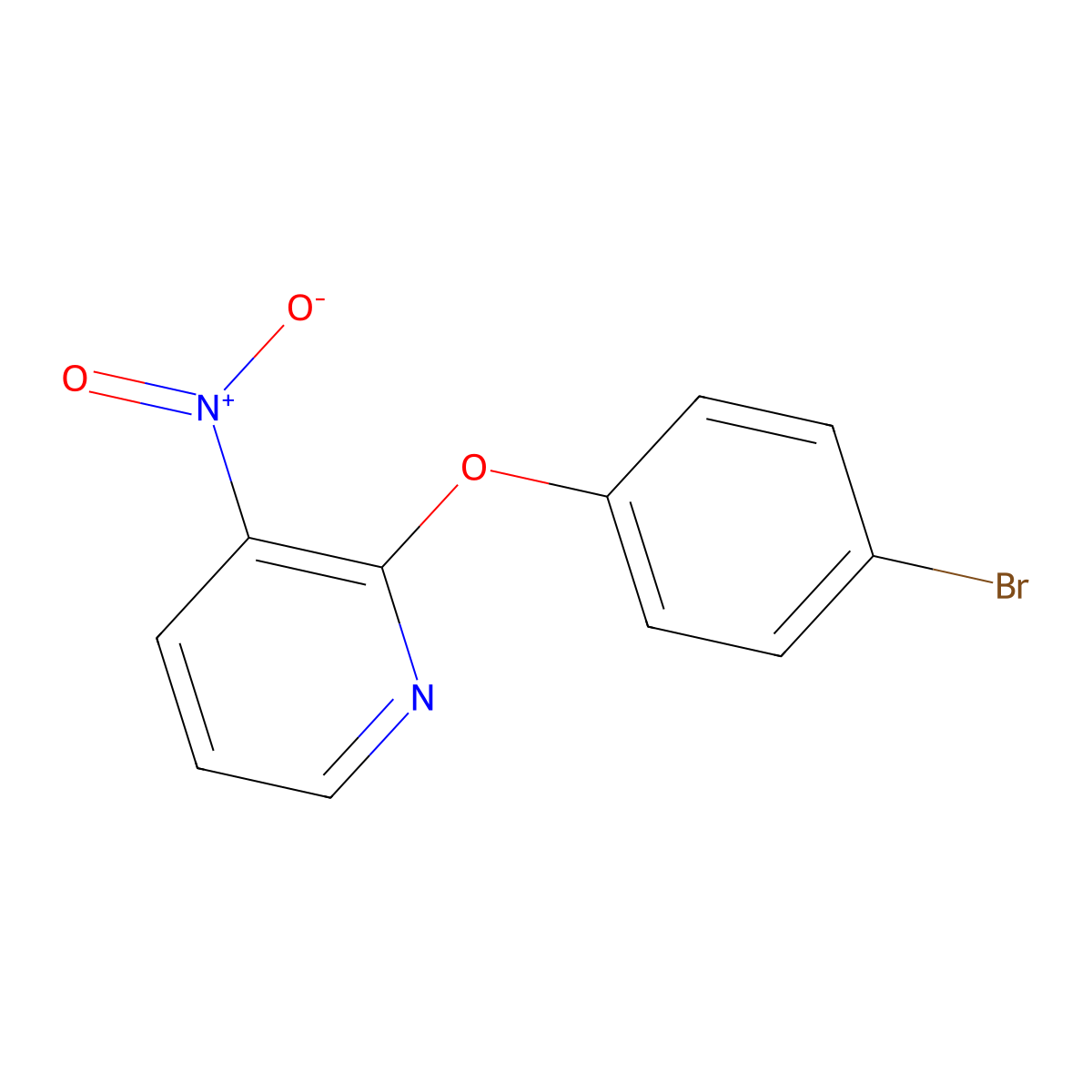 2-(4-Bromophenoxy)-3-nitropyridine molecular structure, CAS 229620-55-7