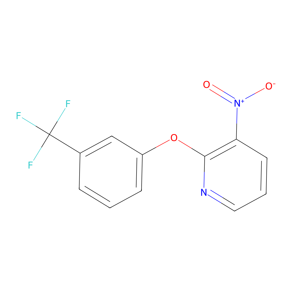 3-Nitro-2-[3-(trifluoromethyl)phenoxy]pyridine molecular structure, CAS 229620-58-0