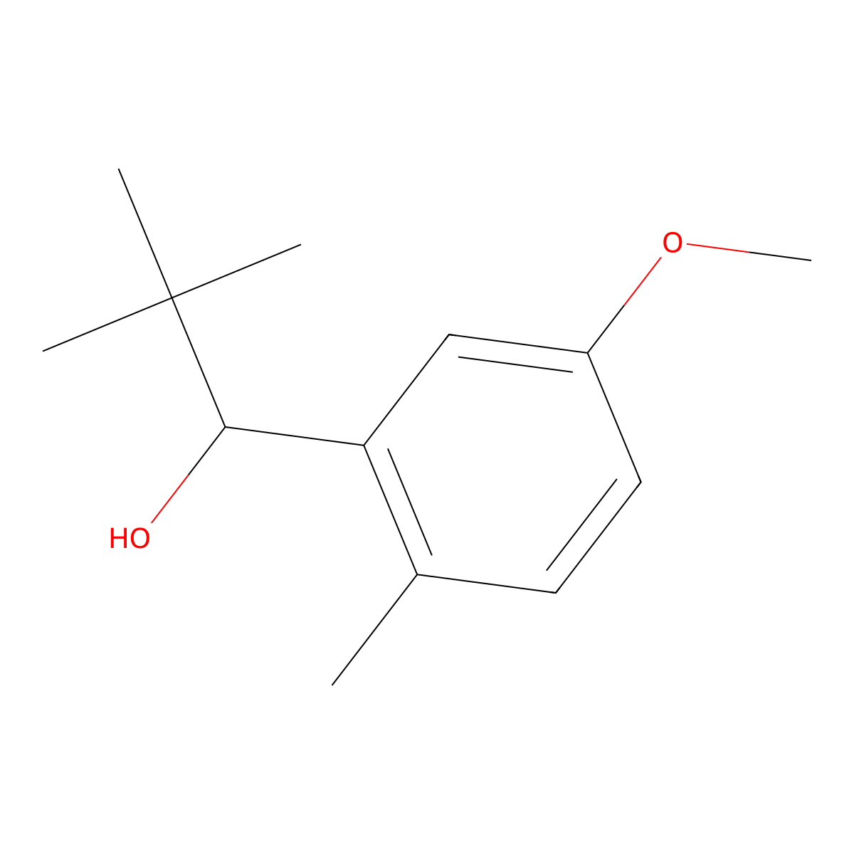 1-(5-Methoxy-2-methylphenyl)-2,2-dimethylpropan-1-ol molecular structure, CAS 2296246-91-6