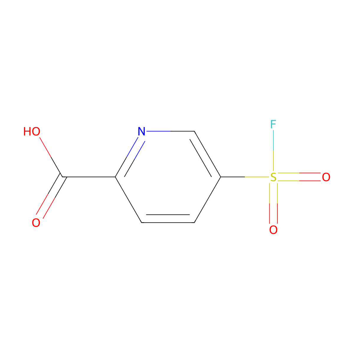 5-(Fluorosulfonyl)pyridine-2-carboxylic acid molecular structure, CAS 2296249-01-7