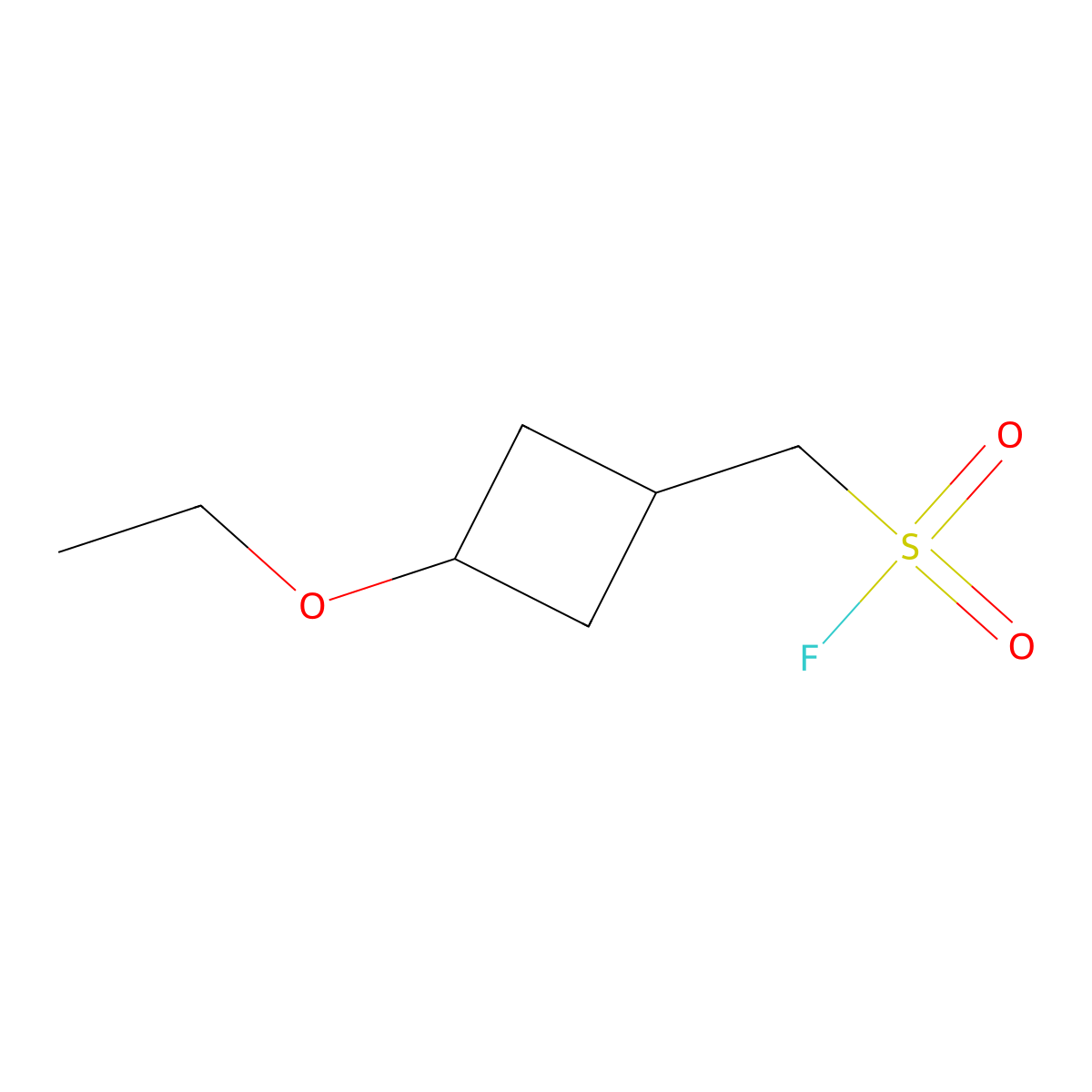 (3-Ethoxycyclobutyl)methanesulfonyl fluoride molecular structure, CAS 2296249-09-5
