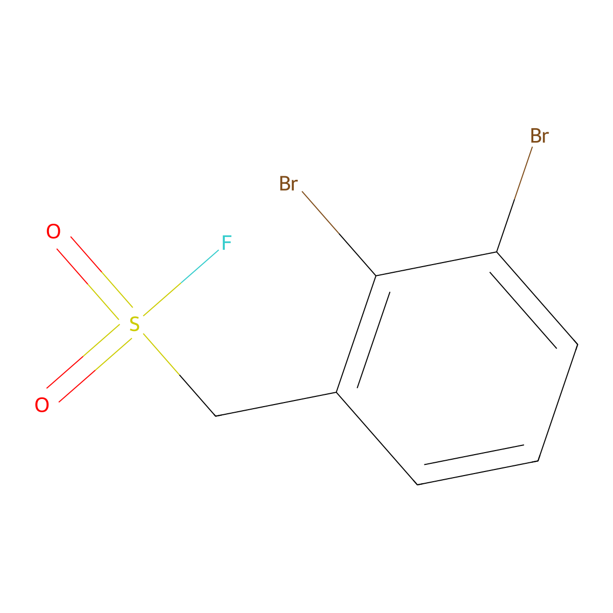 (2,3-Dibromophenyl)methanesulfonyl fluoride molecular structure, CAS 2296292-01-6