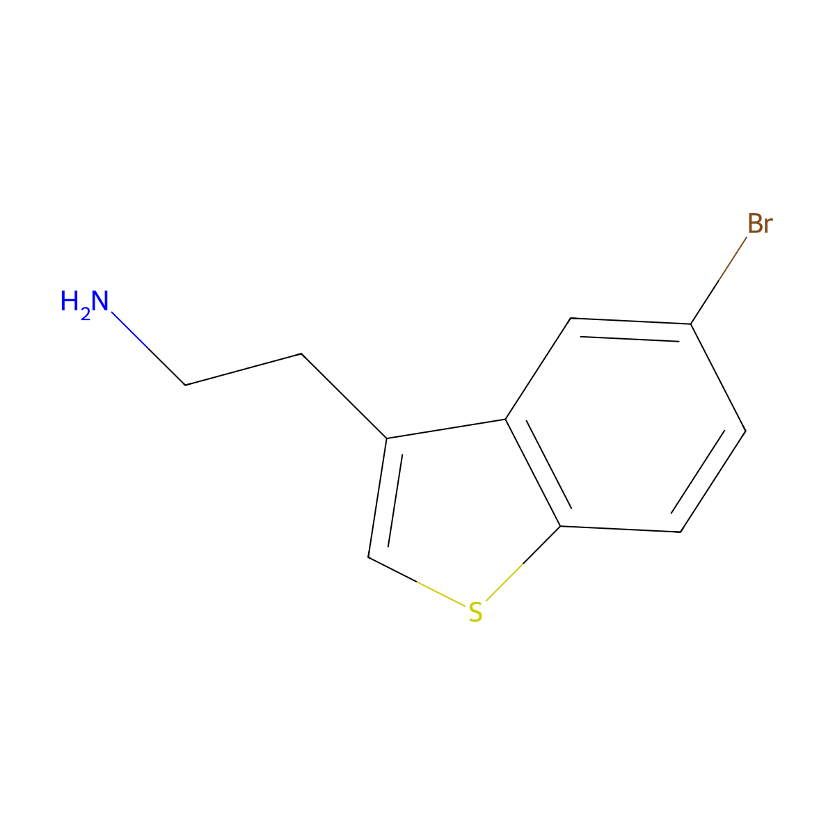 2-(5-Bromobenzo[b]thiophen-3-yl)ethanamine molecular structure, CAS 22963-87-7