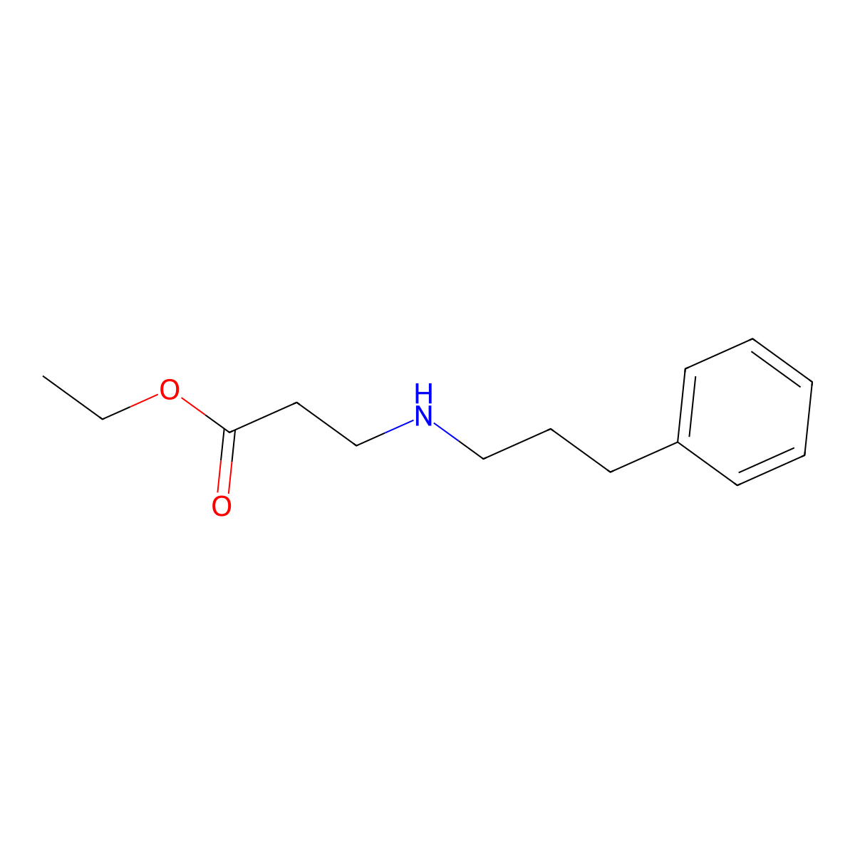 Ethyl 3-[(3-phenylpropyl)amino]propanoate molecular structure, CAS 229630-51-7