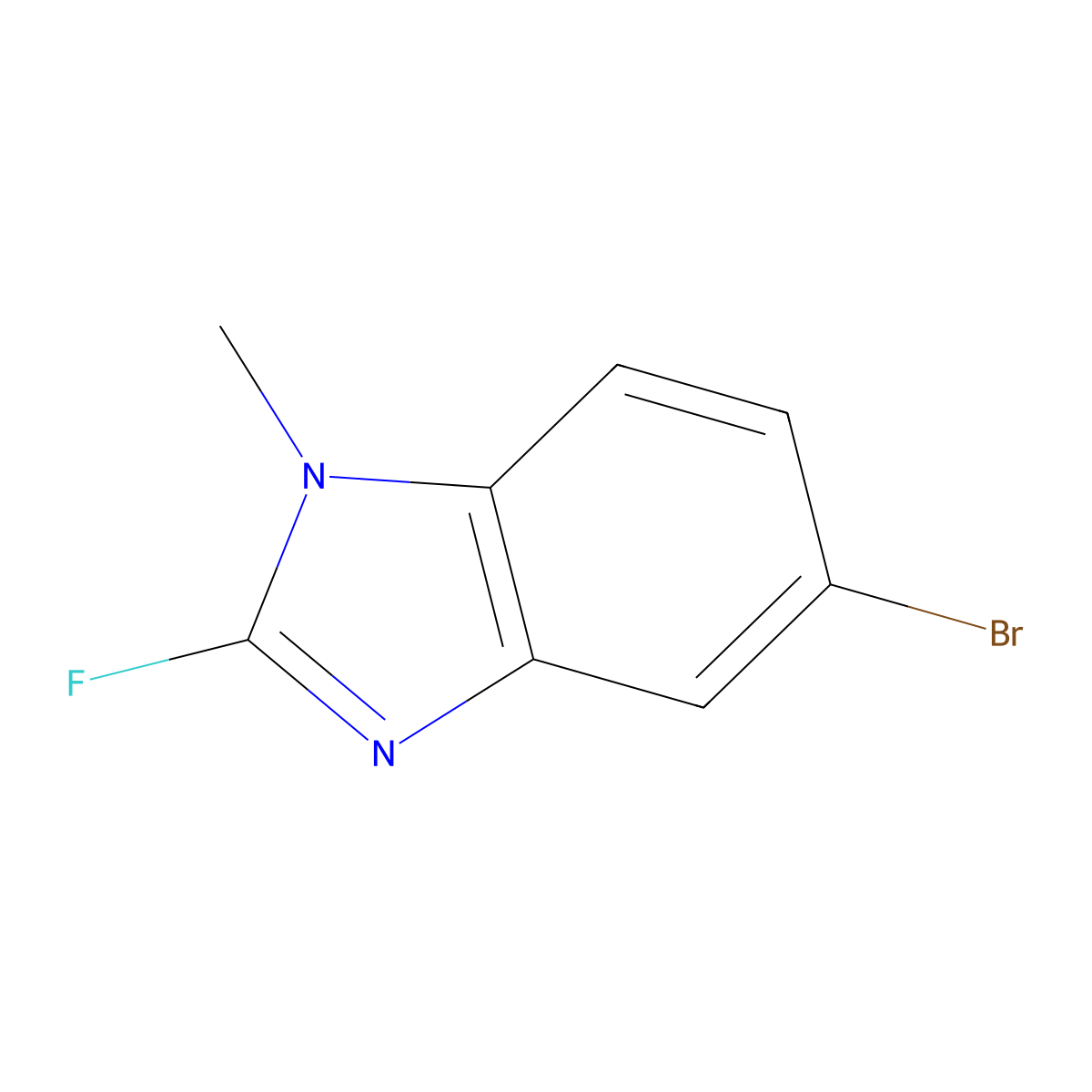 5-bromo-2-fluoro-1-methyl-1H-1,3-benzodiazole molecular structure, CAS 2296362-19-9