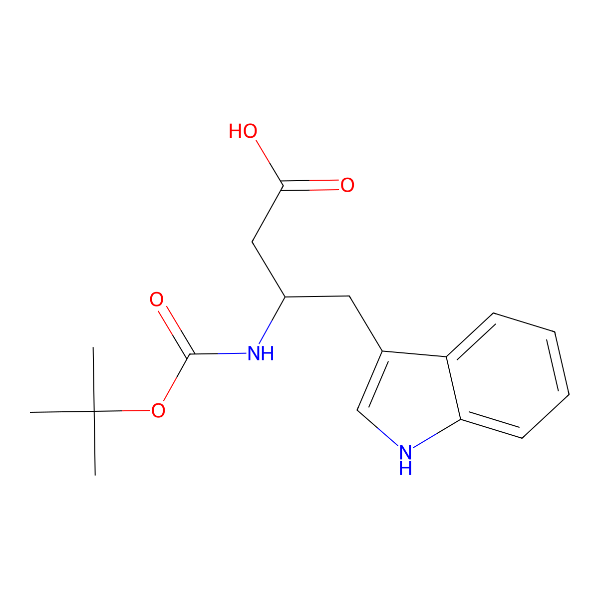 Boc-L-beta-homotryptophan molecular structure, CAS 229639-48-9