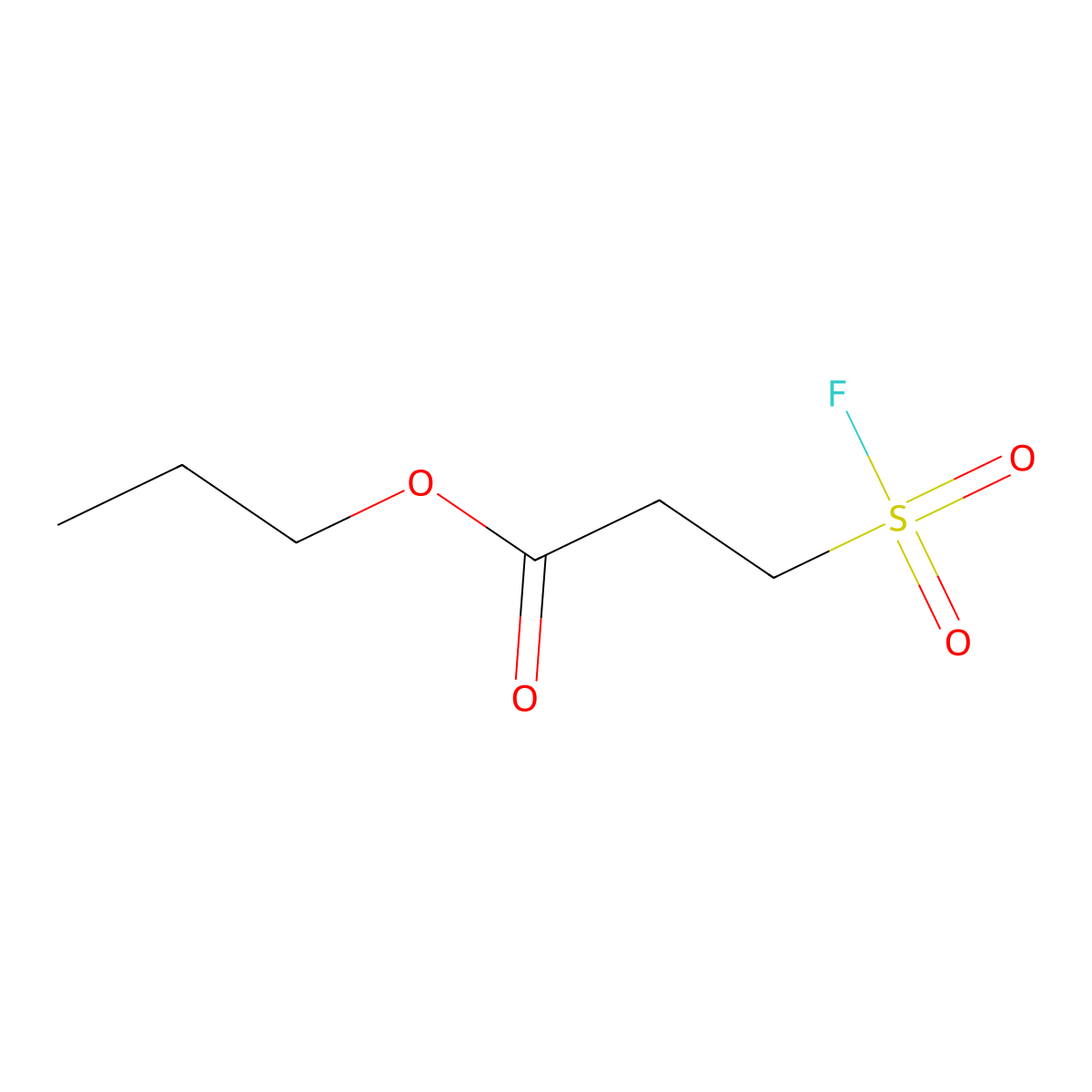 Propyl 3-fluorosulfonylpropanoate molecular structure, CAS 2296414-18-9