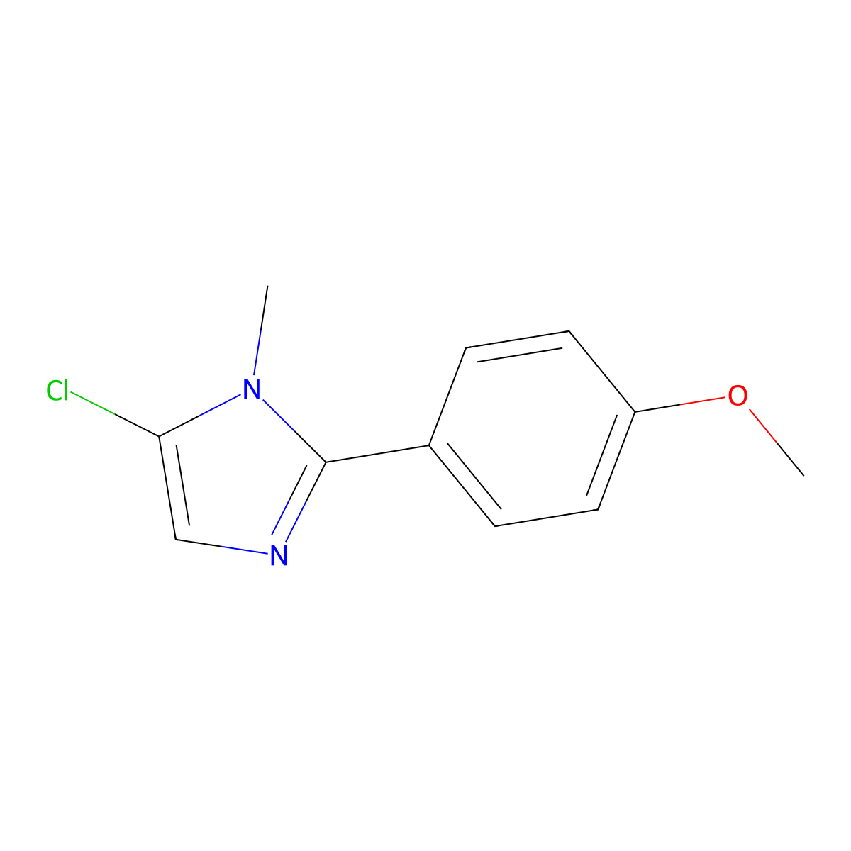 5-Chloro-1-methyl-2-(4-methoxyphenyl)imidazole molecular structure, CAS 229643-04-3