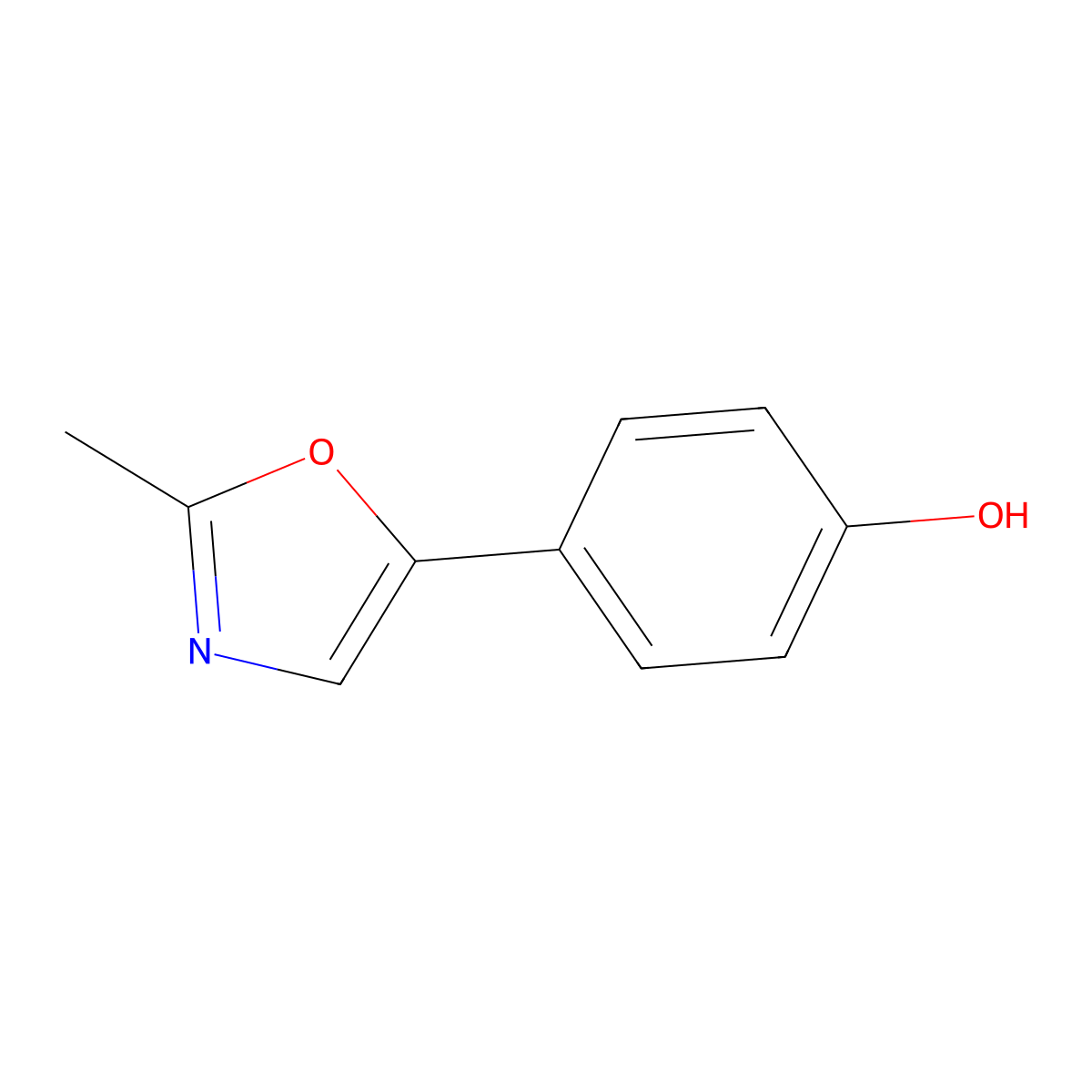 4-(2-Methyl-5-oxazolyl)phenol molecular structure, CAS 229643-10-1