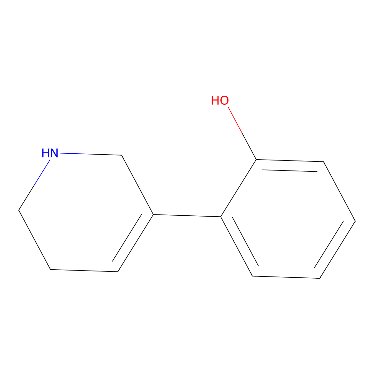 2-(1,2,5,6-Tetrahydropyridin-3-yl)phenol molecular structure, CAS 2296507-70-3