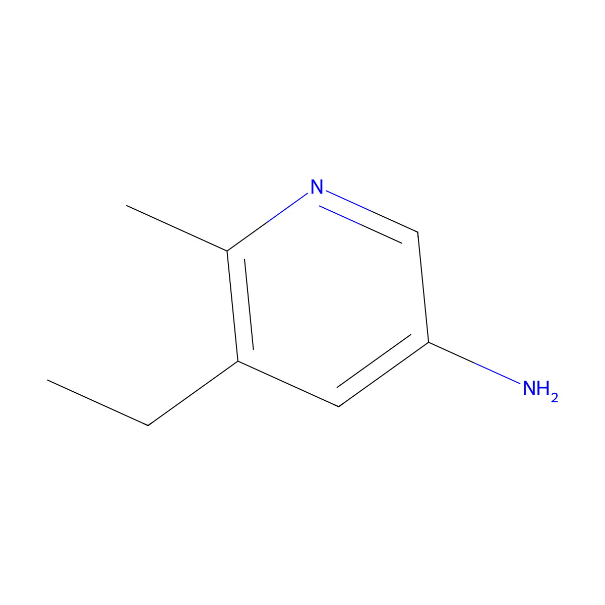 5-Ethyl-6-methylpyridin-3-amine molecular structure, CAS 2296567-01-4