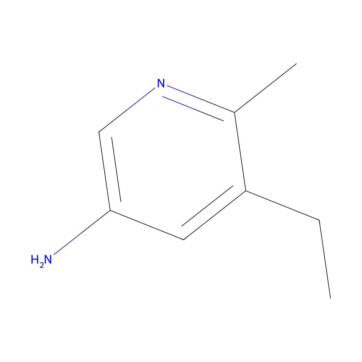 5-Ethyl-6-methylpyridin-3-amine molecular structure, CAS 2296567-01-4