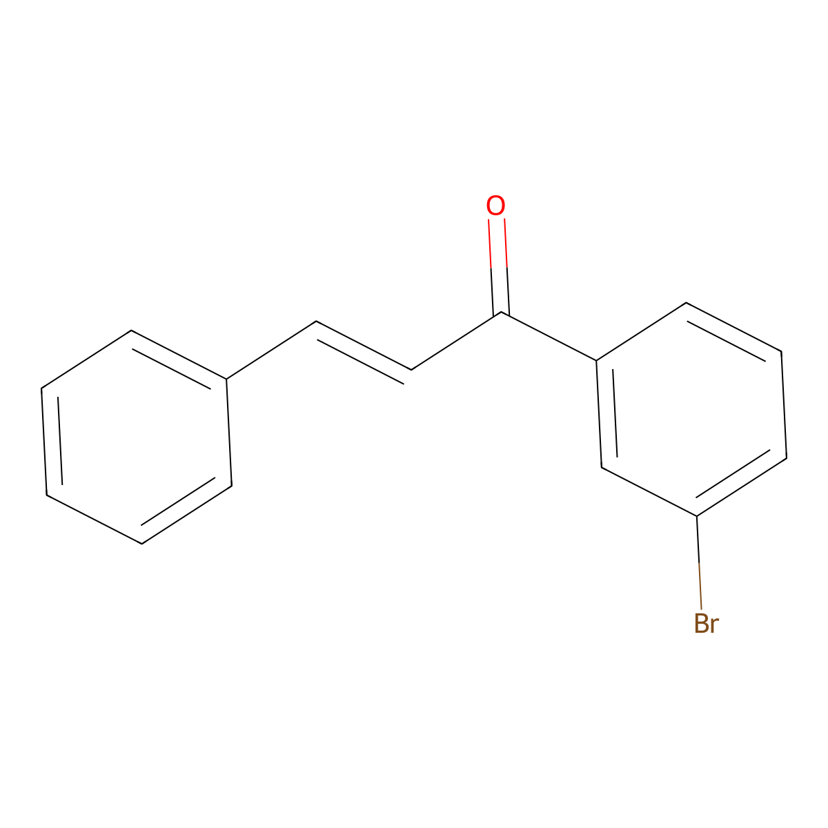 (2E)-1-(3-Bromophenyl)-3-phenylprop-2-en-1-one molecular structure, CAS 22966-26-3