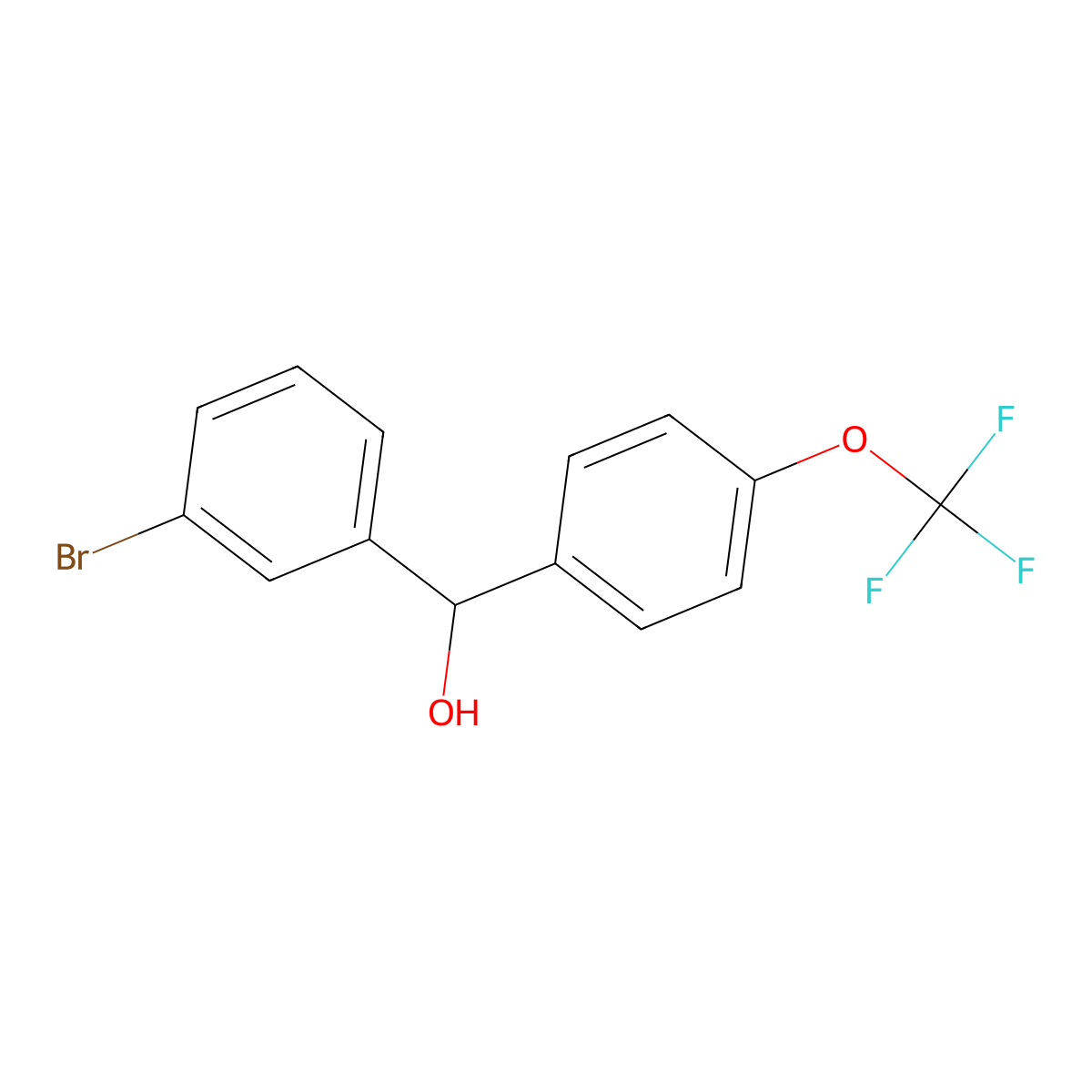 alpha-(3-Bromophenyl)-4-(trifluoromethoxy)benZenemethanol molecular structure, CAS 2296603-83-1