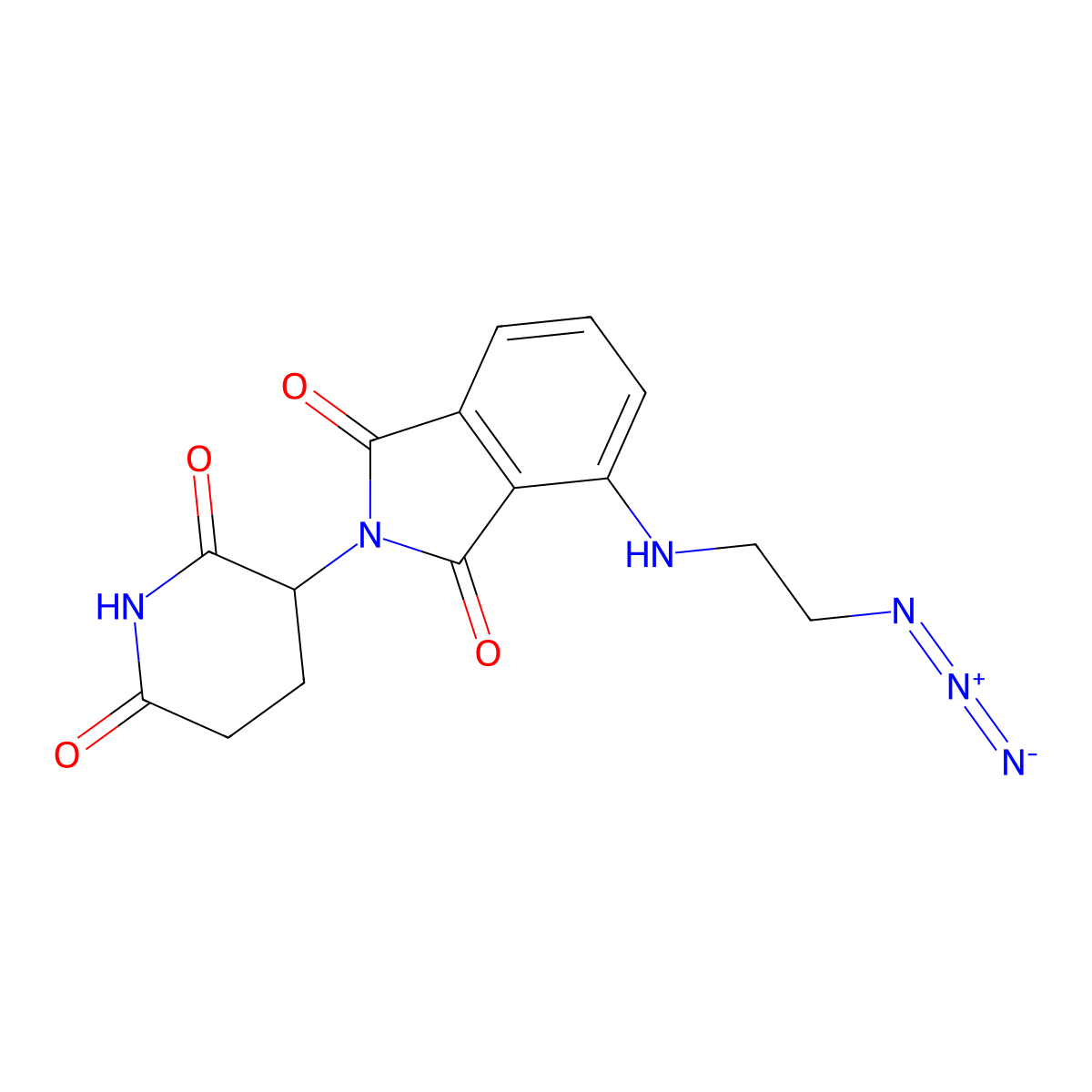 Pomalidomide 4'-alkylC2-azide molecular structure, CAS 2296708-61-5