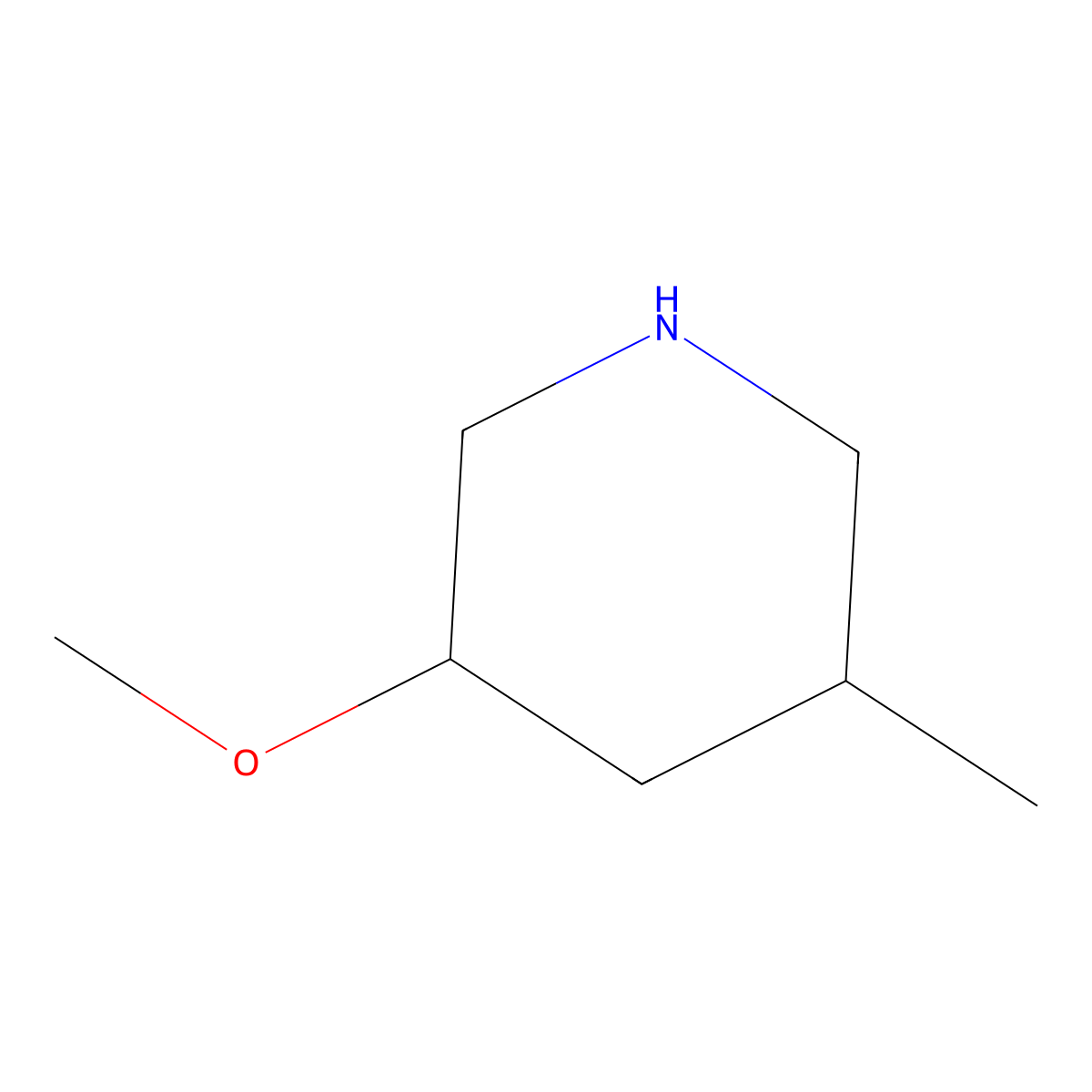 3-Methoxy-5-methylpiperidine molecular structure, CAS 2296764-28-6