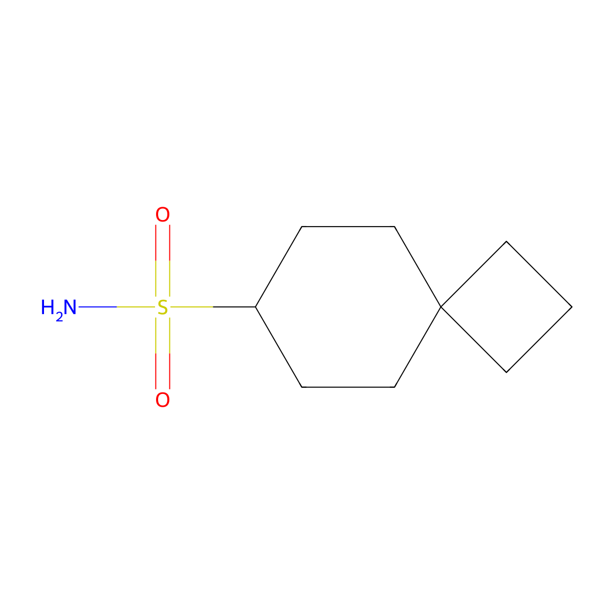 Spiro[3.5]nonane-7-sulfonamide molecular structure, CAS 2296812-11-6