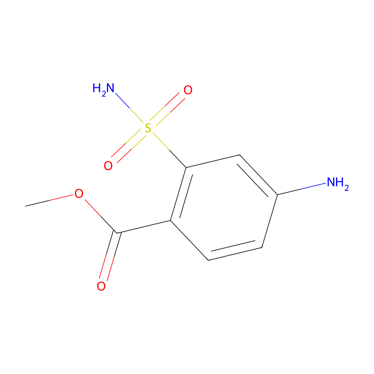 Methyl 4-amino-2-sulfamoylbenzoate molecular structure, CAS 2297-06-5