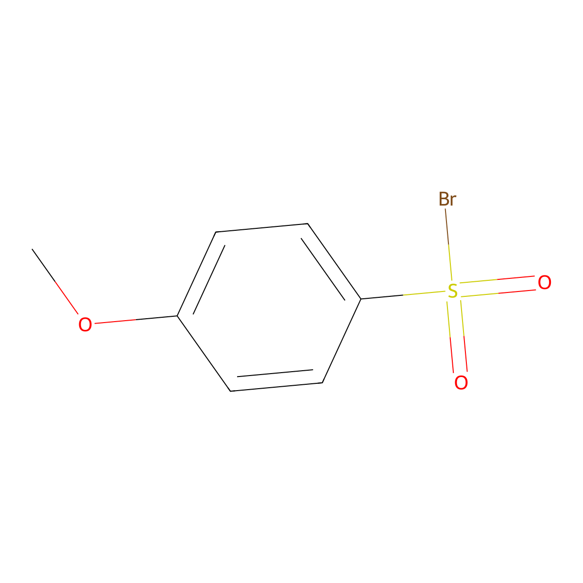 4-Methoxybenzene-1-sulfonyl bromide molecular structure, CAS 2297-24-7