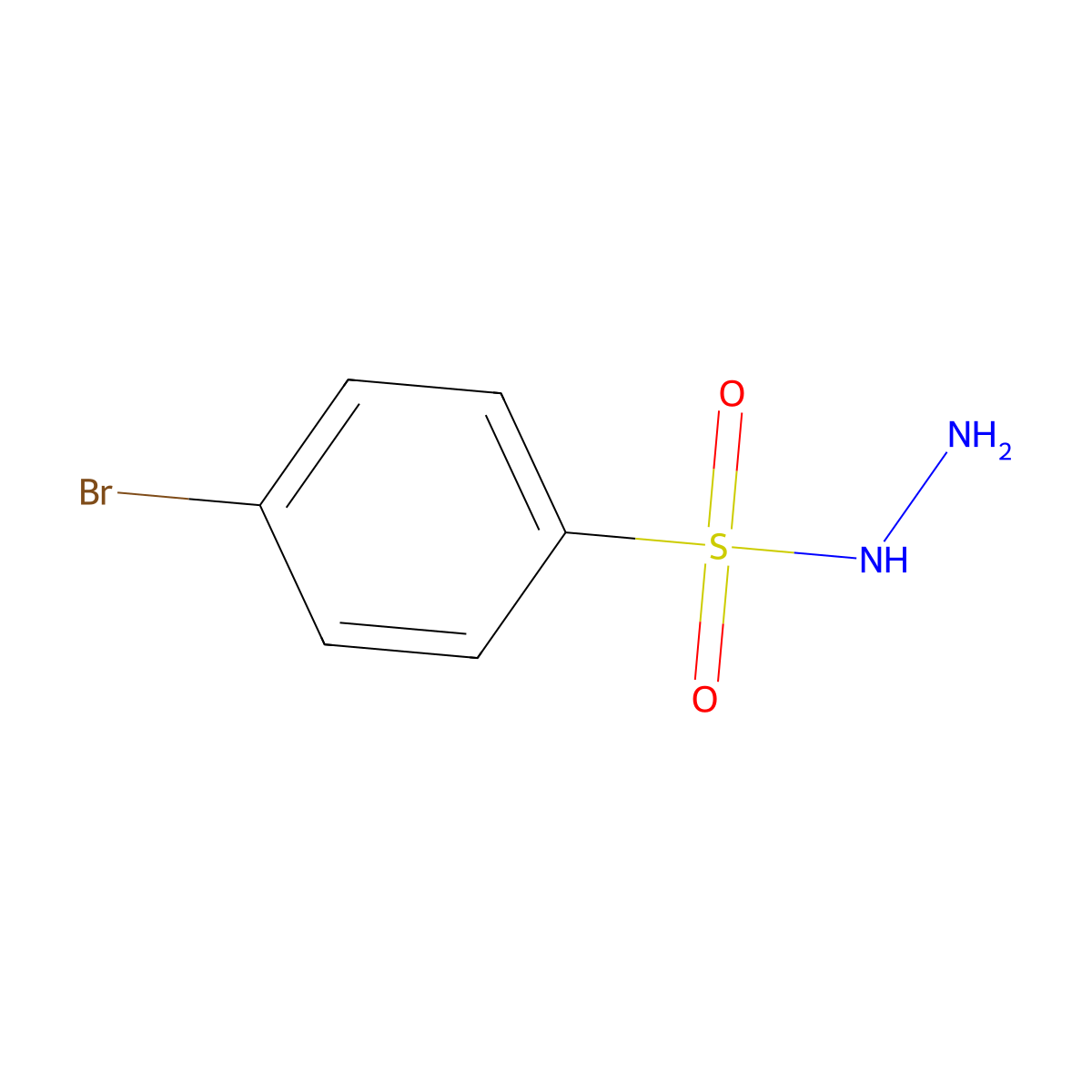 Benzenesulfonic acid, 4-bromo-, hydrazide molecular structure, CAS 2297-64-5