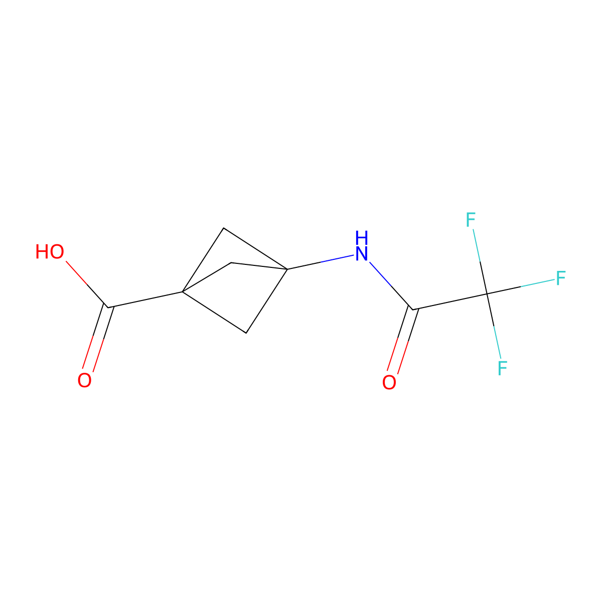 3-[(2,2,2-Trifluoroacetyl)amino]bicyclo[1.1.1]pentane-1-carboxylic acid molecular structure, CAS 2297027-13-3