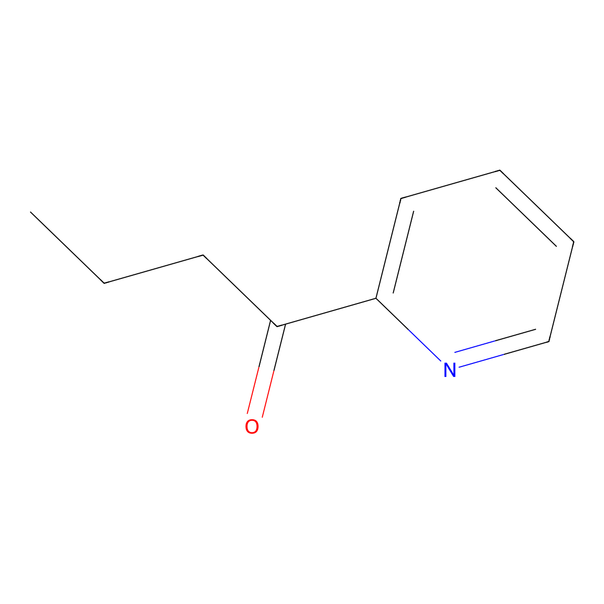 1-(Pyridin-2-yl)butan-1-one molecular structure, CAS 22971-32-0