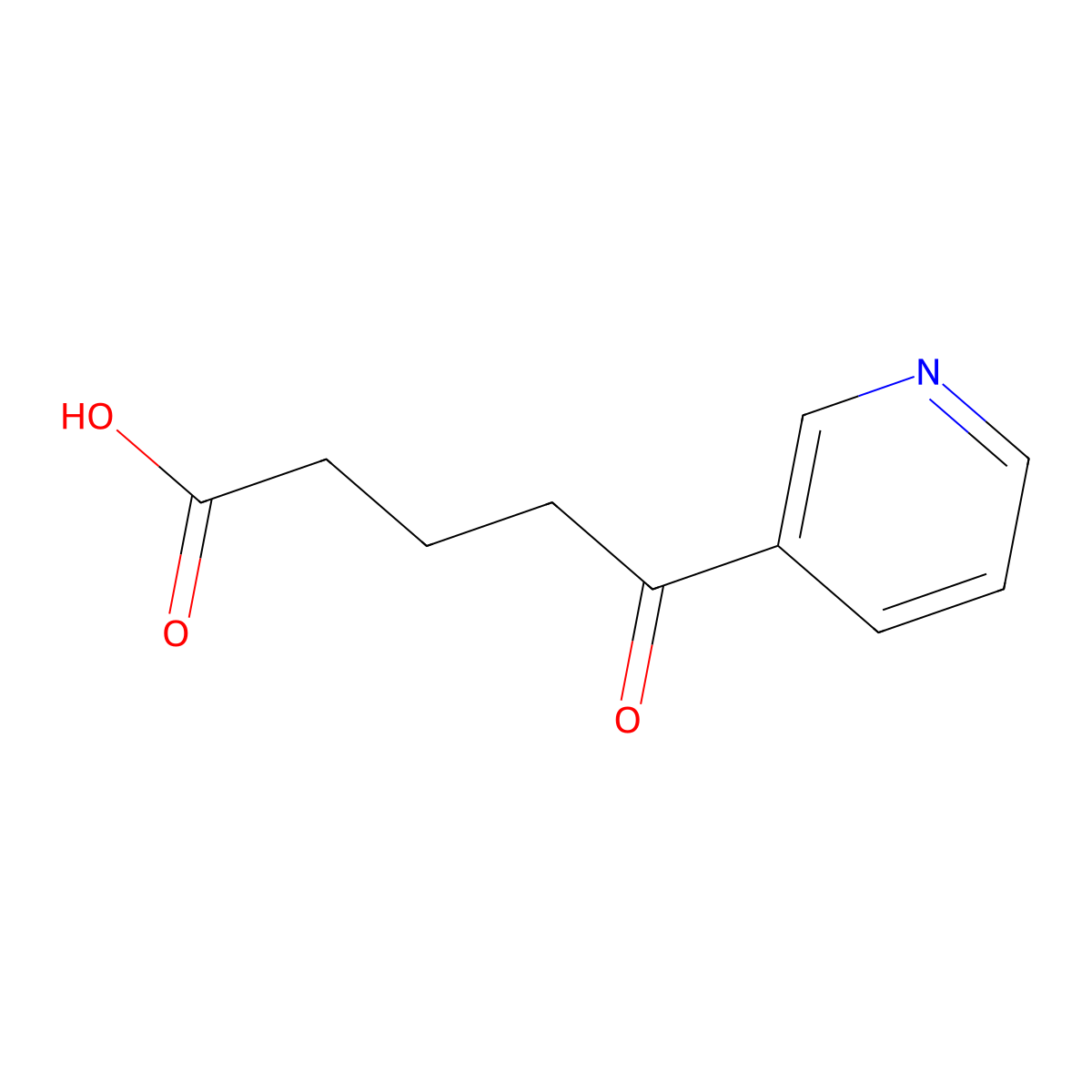5-Oxo-5-(3-pyridyl)valeric acid molecular structure, CAS 22971-46-6