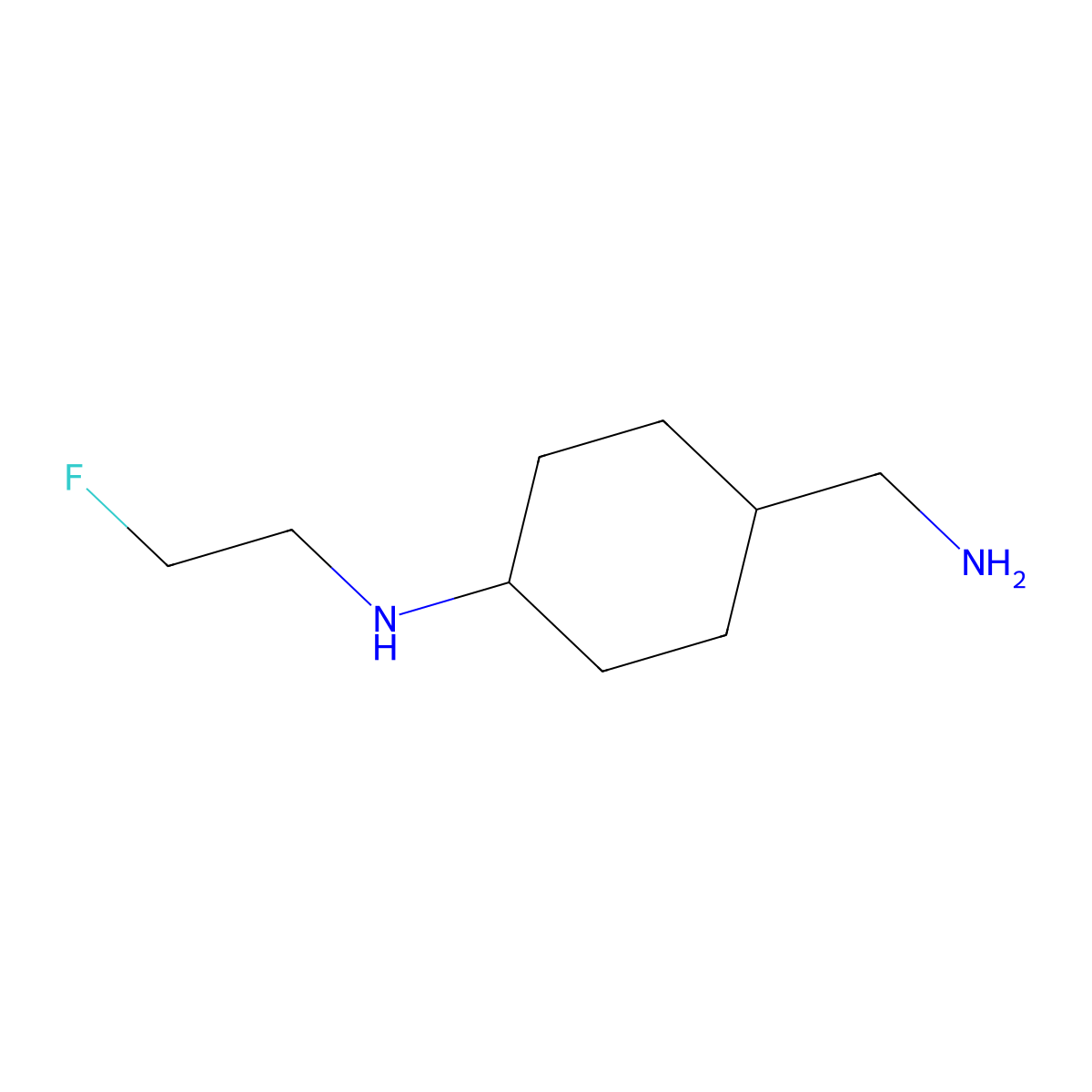 4-(Aminomethyl)-N-(2-fluoroethyl)cyclohexanamine molecular structure, CAS 2297116-13-1