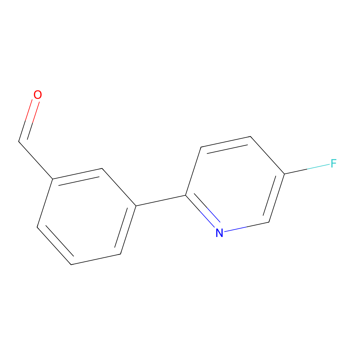 3-(5-Fluoropyridin-2-yl)benzaldehyde molecular structure, CAS 2297152-78-2