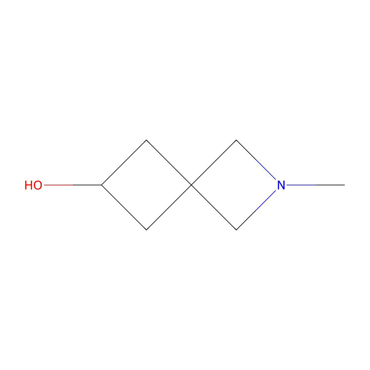2-Methyl-2-azaspiro[3.3]heptan-6-ol molecular structure, CAS 2297192-11-9