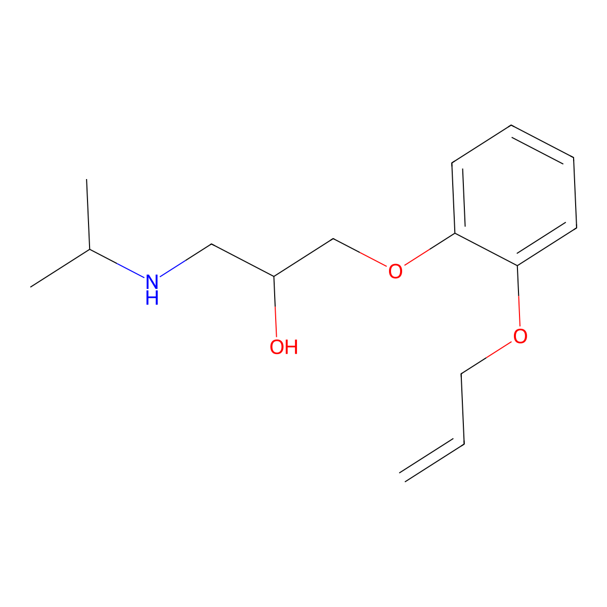 (+)-1-(o-(Allyloxy)phenoxy)-3-(isopropylamino)propan-2-ol molecular structure, CAS 22972-96-9