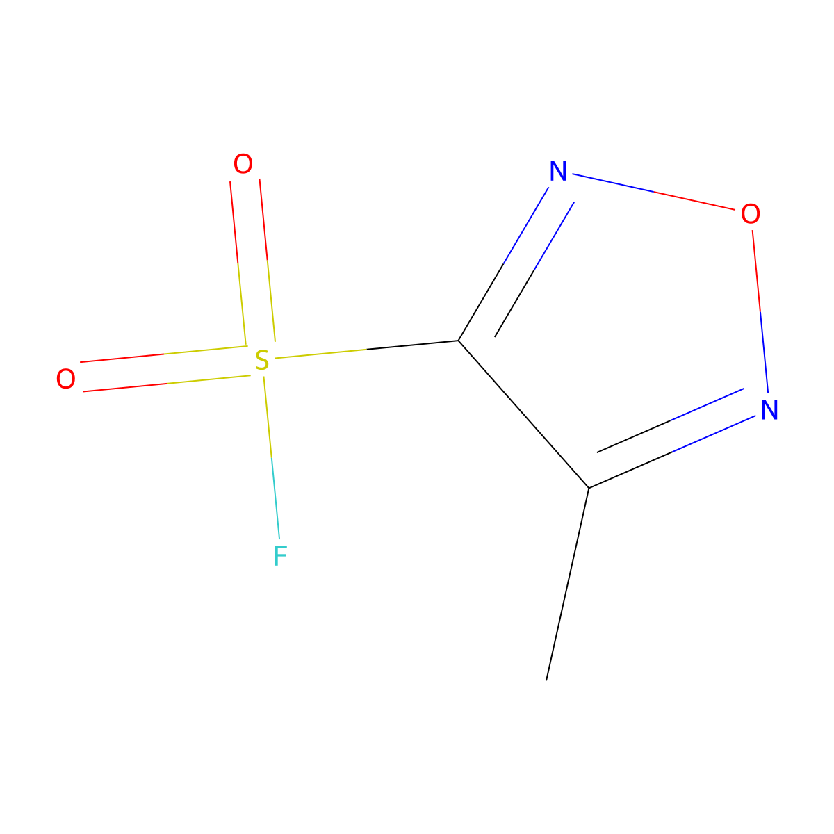 4-Methyl-1,2,5-oxadiazole-3-sulfonyl fluoride molecular structure, CAS 2297228-89-6