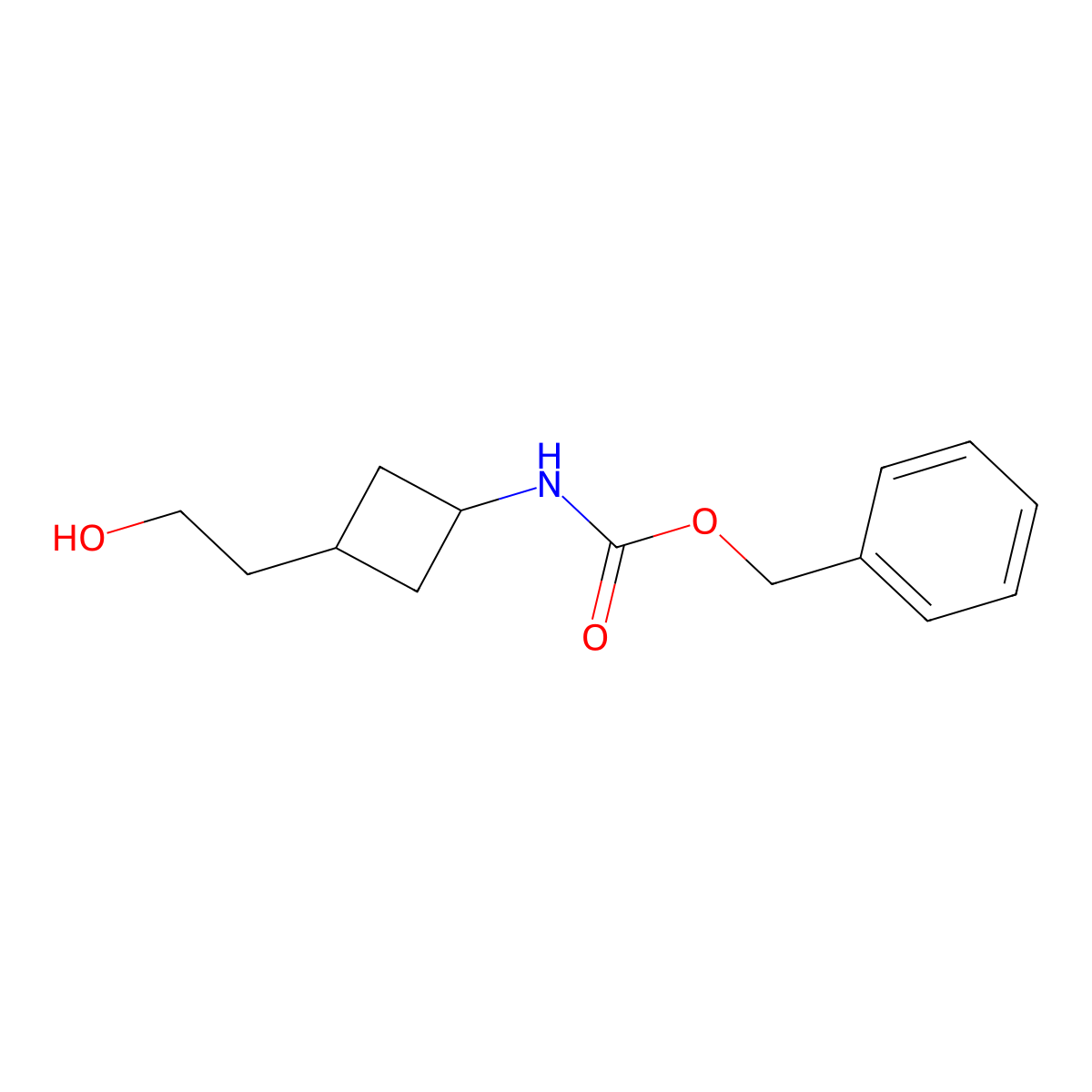 benzyl N-[3-(2-hydroxyethyl)cyclobutyl]carbamate molecular structure, CAS 2297266-14-7