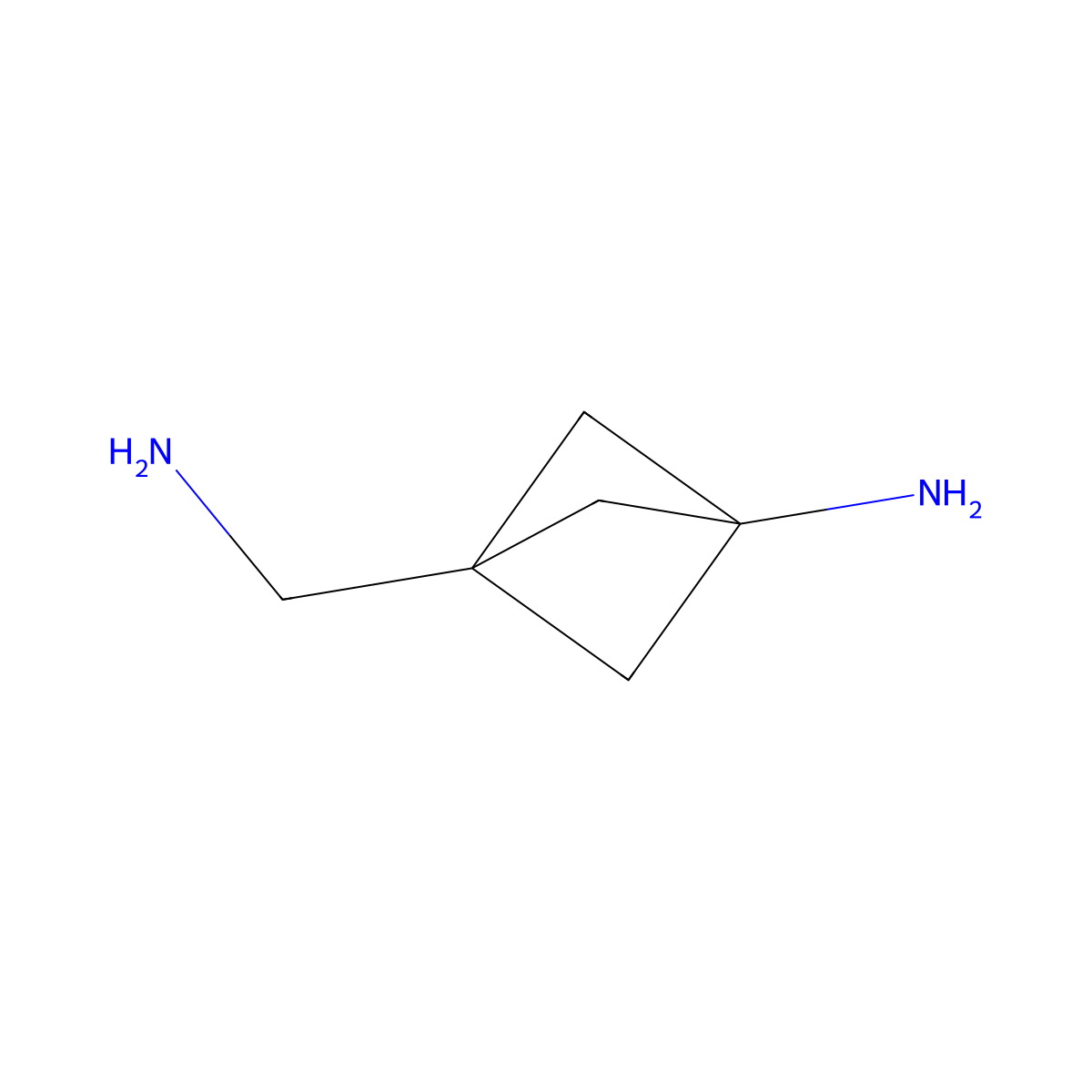 3-(Aminomethyl)bicyclo[1.1.1]pentan-1-amine molecular structure, CAS 2297343-96-3